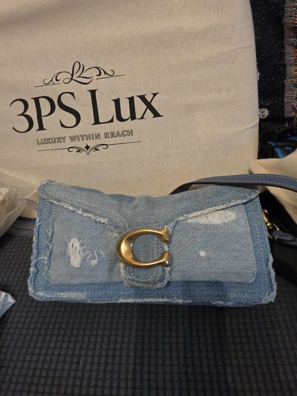 Coach Tabby 26 Distressed Denim Shoulder Bag NWT